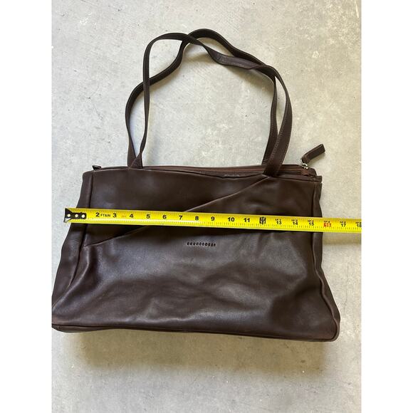 Bruno Rossi Brown Leather Shoulder Bag - Picture 6 of 16
